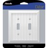 Amerelle Cottage White 2 gang Wood Toggle Wall Plate 279TTW